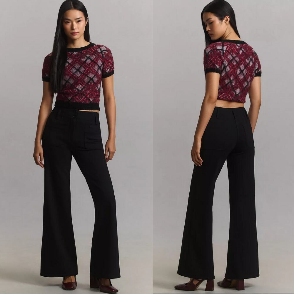 New Anthropologie Maeve High-Rise Wide-Leg Flare Pants - 30 waist